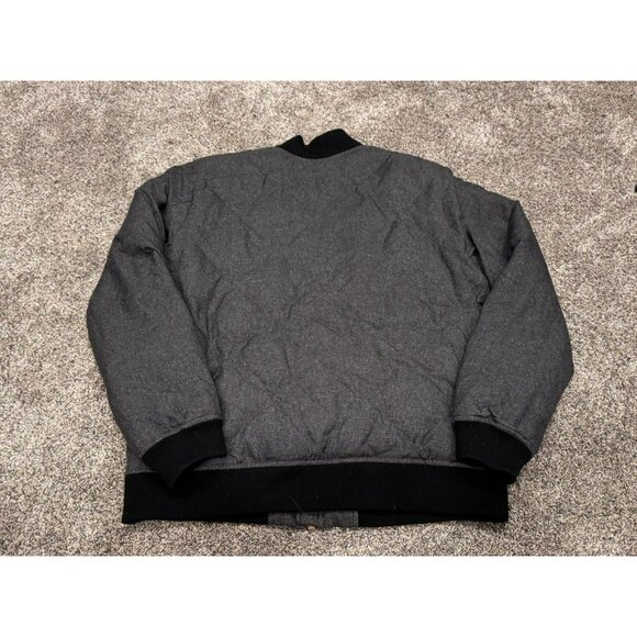 Eddie Bauer 1936 Skyliner Model Down Jacket Men's Size Large Gray Quilted Zip - Picture 3 of 6